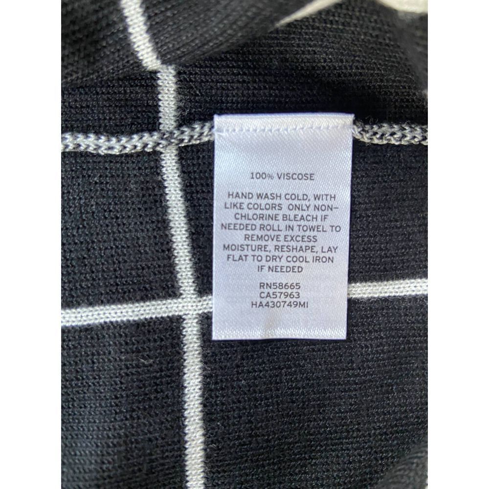 NWT Halogen Ivory/Black Patterned Crew Neck Tank Top‎ Large Petite - Picture 6 of 7